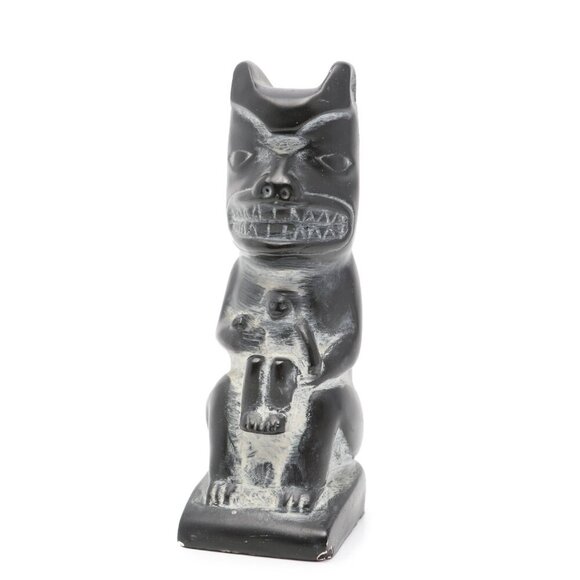 Vintage Grizzly Bear Totem Figurine Native Swityk Canada First Nations Figurine - Picture 1 of 7